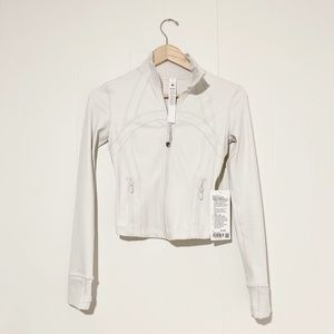 Lululemon Cropped Define Jacket Ribbed Nulu Bone NWT
